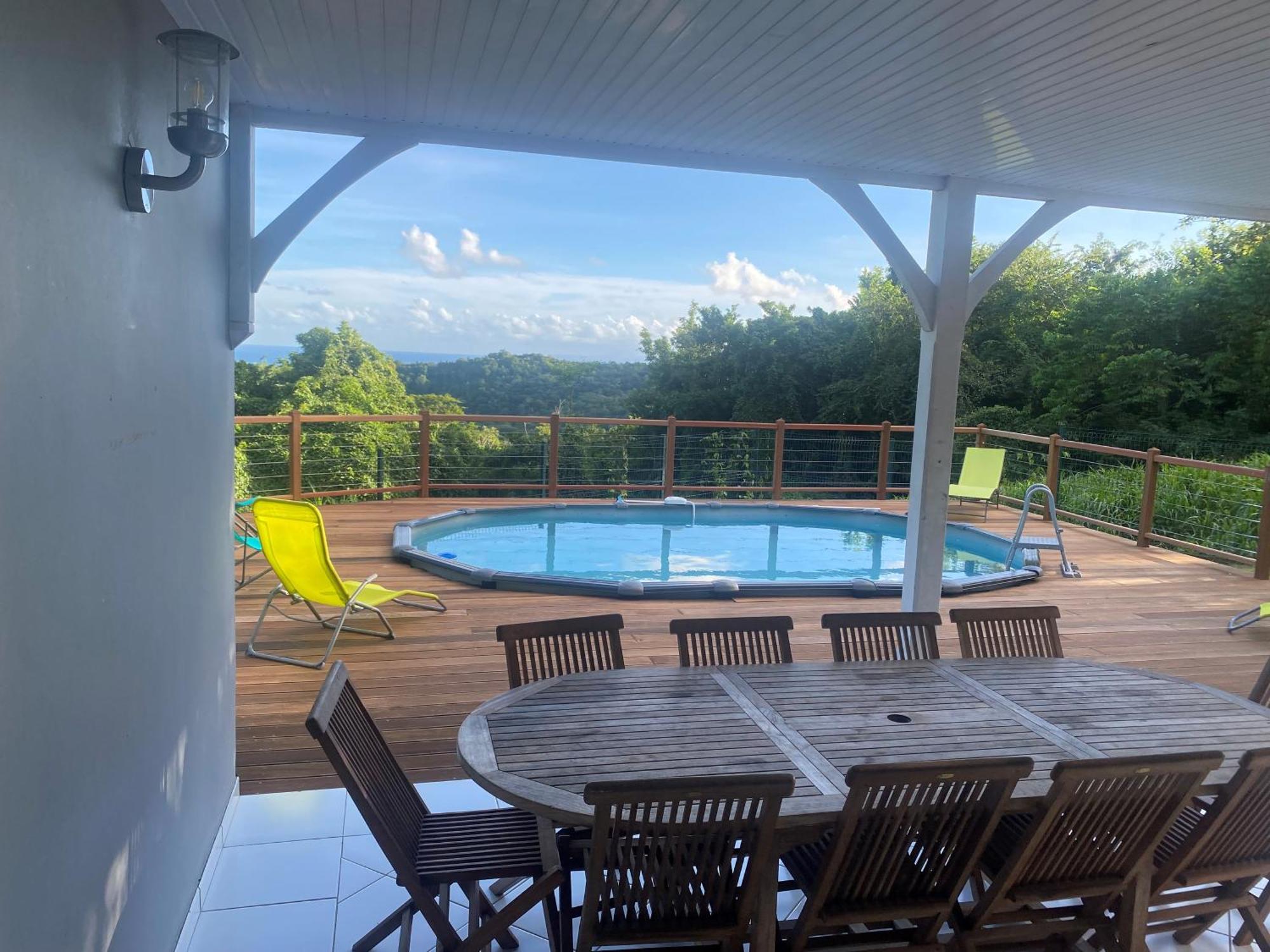 Les Terrasses De Maelle - Jolie Villa F4 Vue Mer Riviere-Salee Ngoại thất bức ảnh